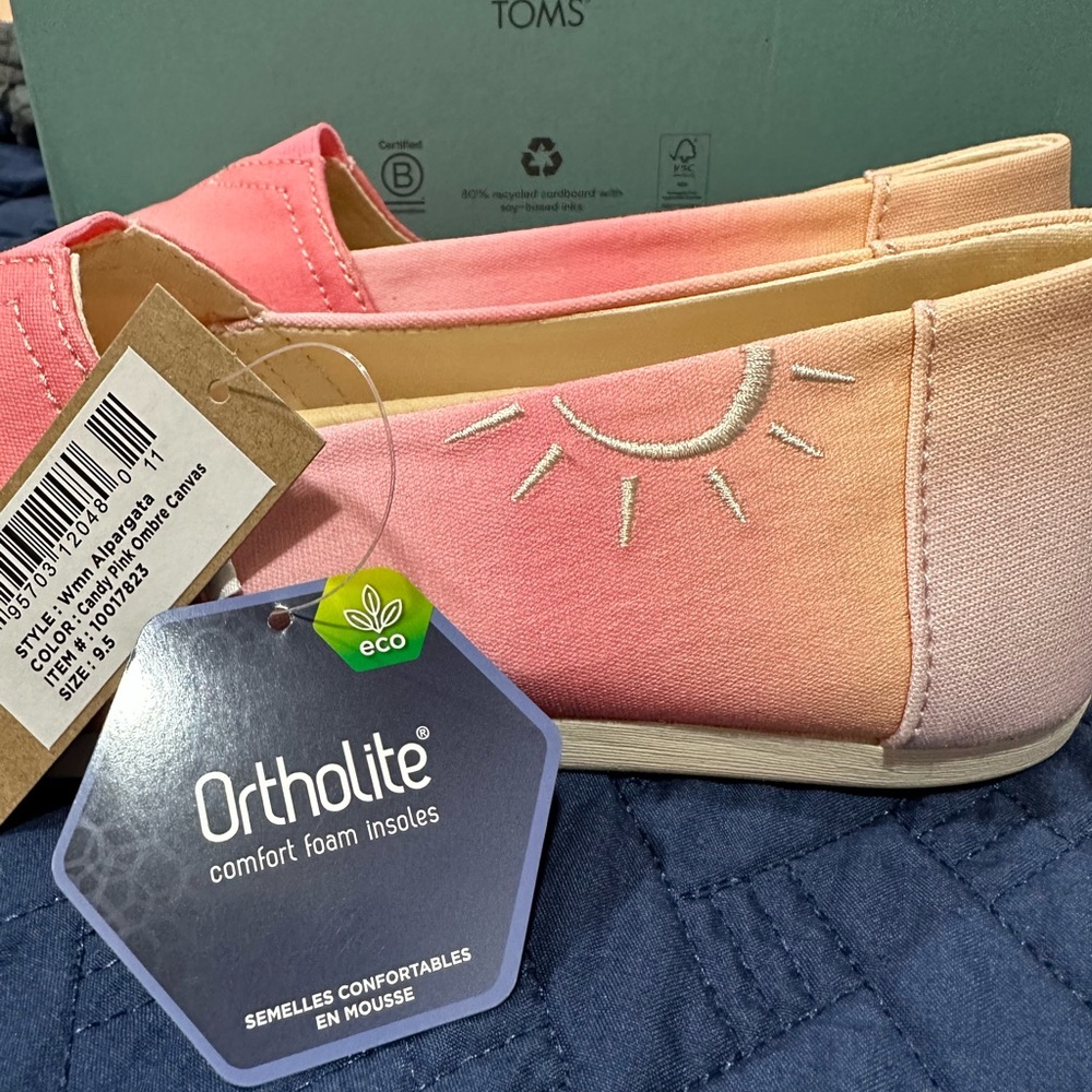 TOMS 9.5 Pink Ombré sunshine NTW